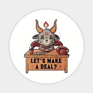 Let’s Make a Deal Funny Cute Evil Baphomet - Light Magnet